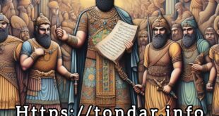 کوروش بزرگ پس از آزادی اسیران یهودی از زندانهای بابِل